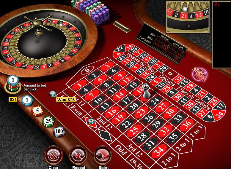European Roulette Table Games Game